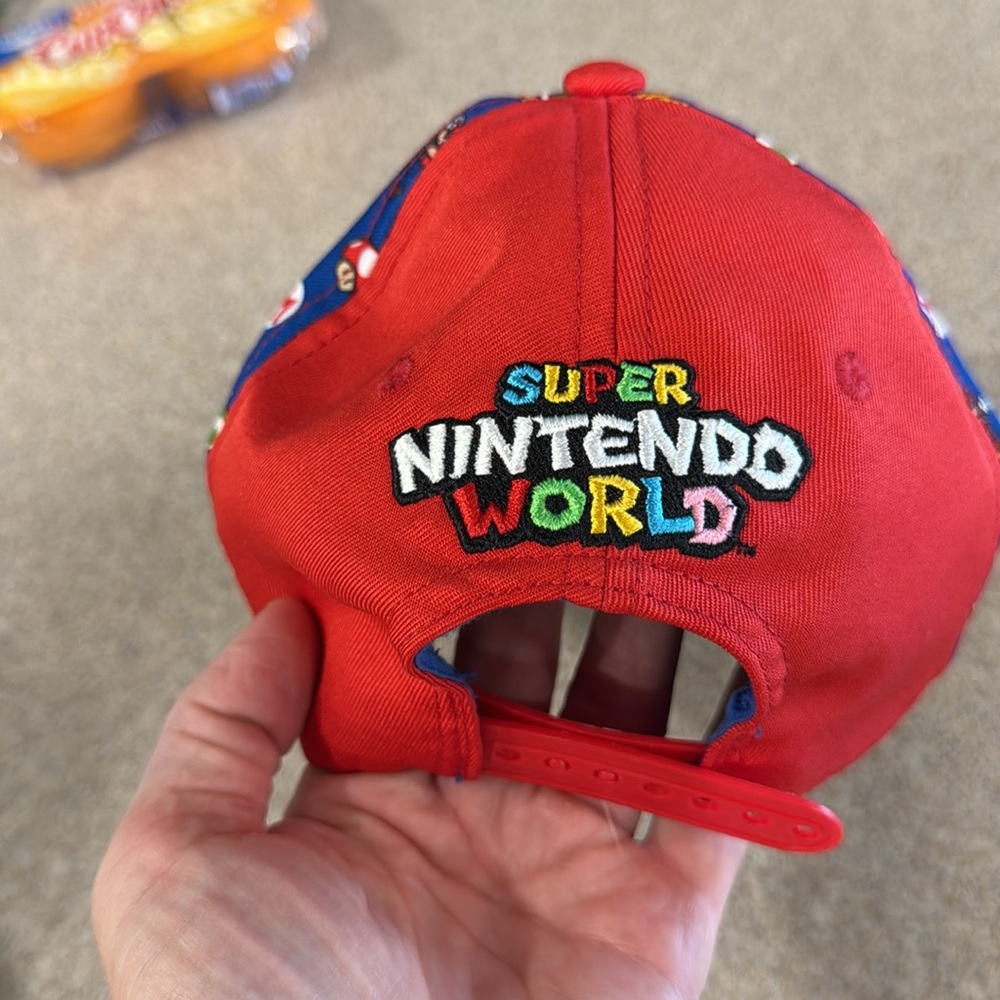 Nintendo Super Mario Red and Blue Hat with Yellow Brim - Picture 2 of 4